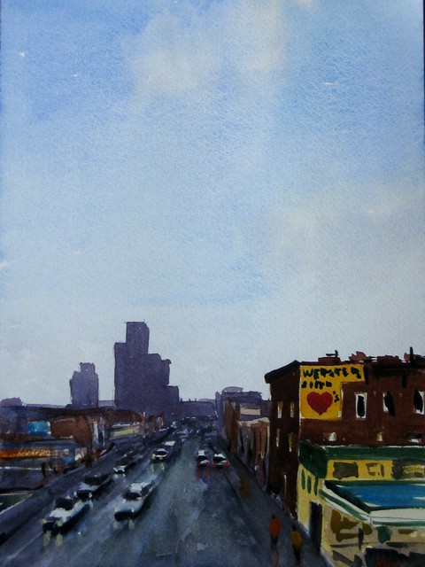 Artist Kenneth Ware. 'Blue Skies From Pain' Artwork Image, Created in 2006, Original Watercolor. #art #artist