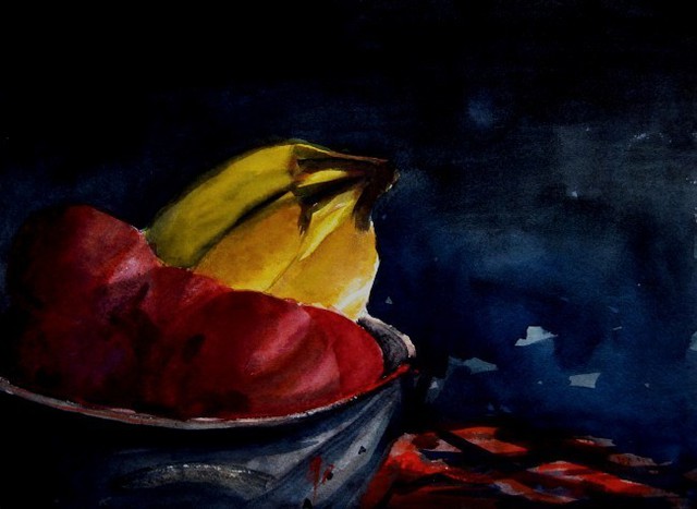 Artist Kenneth Ware. 'Fruit' Artwork Image, Created in 2006, Original Watercolor. #art #artist