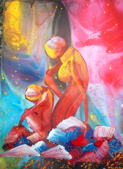 Khurshid Khatak  'Abstract2', created in 2019, Original Painting Acrylic.