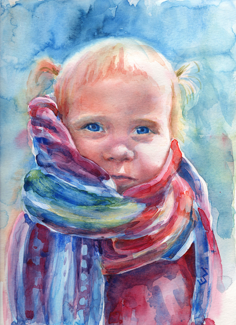 Yevgenia Watts  'Bree', created in 2010, Original Watercolor.