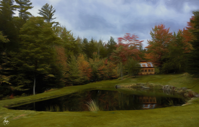 Artist Wayne King. 'Sugarhouse Pond Impressions' Artwork Image, Created in 2019, Original Photography Digital. #art #artist