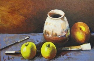 Wayne Wilcox: 'Applebrush', 2009 Oil Painting, Still Life. 