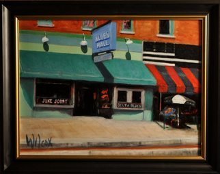 Wayne Wilcox: 'Beale Street Juke Joint', 2011 Oil Painting, Cityscape.  Beale Street Memphis    ...