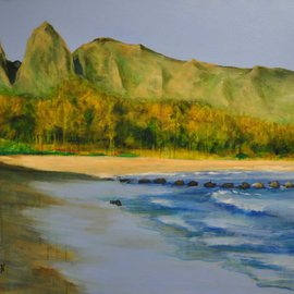 Wayne Wilcox: 'Kalalea ', 2015 Acrylic Painting, Landscape. Artist Description:  Kalalea Kauai...
