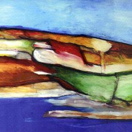 Wayne Wilcox: 'Landscape', 2003 Acrylic Painting, Abstract. 