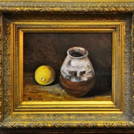 Wayne Wilcox: 'Still LIfe with Lemon', 2009 Oil Painting, Still Life. Artist Description:  11 x 14 image size ...