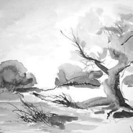Wayne Wilcox: 'Tree of Japan', 2002 Other Drawing, Landscape. 