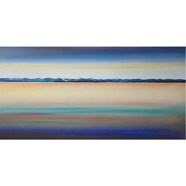 Thomas Gress: 'blue seascape', 2019 Acrylic Painting, Seascape. Artist Description: BLUE ART, SEA, OCEAN ART, SUNSETS, SKYLINE, BIG PAINTINGS, FRAMES, POP ART, ABSTRACT, MURALS, ...