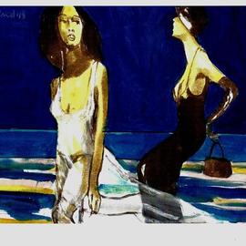 2 women at the beach By Harry Weisburd