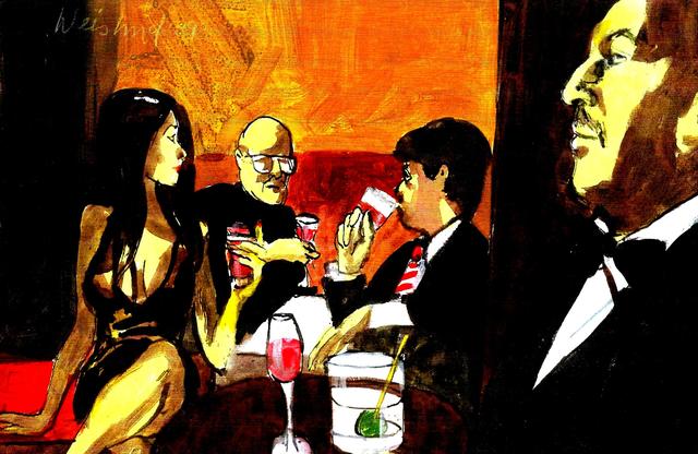 Artist Harry Weisburd. '3 Drinks Happy Hour' Artwork Image, Created in 2009, Original Pottery. #art #artist