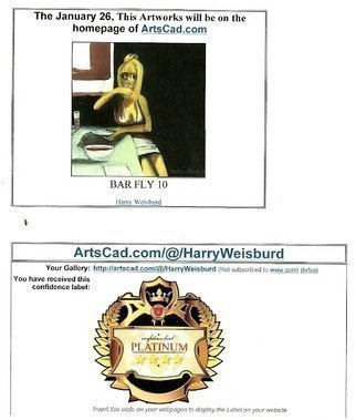 Harry Weisburd: 'Bar Fly 10  Platinum Award ', 2012 Watercolor, Representational.  ealism, Figurative, Erotic, Sensual, woman, female, pick- up, bar love , romance                  ...