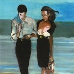 Beach Couple By Harry Weisburd