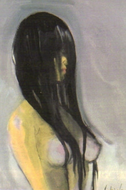 Artist Harry Weisburd. 'Black Wet Hair' Artwork Image, Created in 2007, Original Pottery. #art #artist