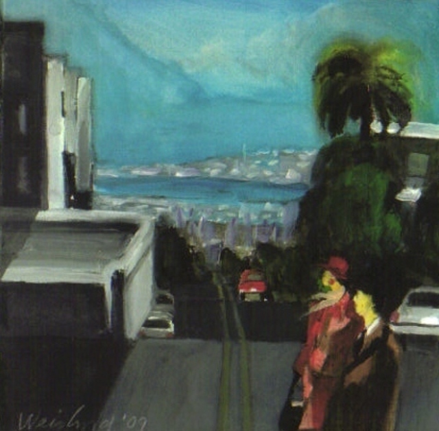 Harry Weisburd  'Couple On Russian Hill, San Francisco', created in 2009, Original Pottery.