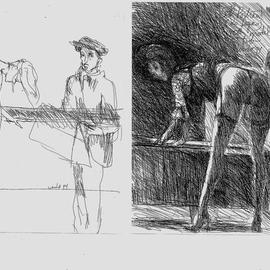 Degas Drawing Model Homage to Degas  By Harry Weisburd