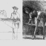 Degas Sketching Model  Homage to Degas By Harry Weisburd