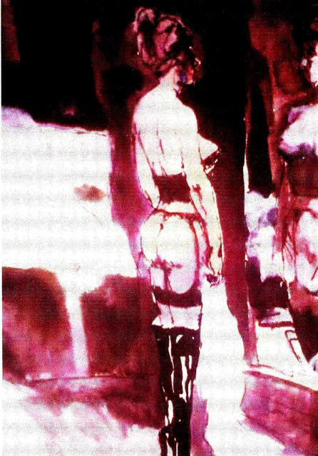 Artist Harry Weisburd. 'Homage To Lautrec, Model Reflection' Artwork Image, Created in 2016, Original Pottery. #art #artist