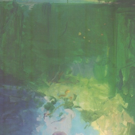 Harry Weisburd: 'LAKE REFLECTIONS', 2005 Acrylic Painting, Abstract Landscape. Artist Description:  Abstract landscape painting of reflections on the water of a lake or pond. 32 inches wide x 40 inches high. Acrylic on paper. Available UNFRAMED. ...