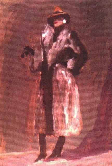 Artist Harry Weisburd. 'LONG COAT' Artwork Image, Created in 1997, Original Pottery. #art #artist