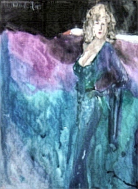 Harry Weisburd  'Leda In Blue ', created in 2009, Original Pottery.