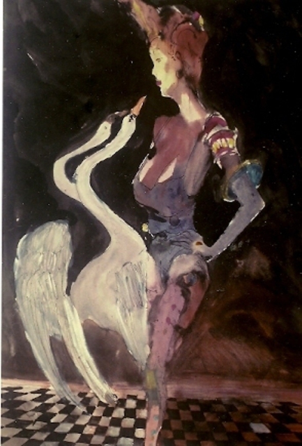 Artist Harry Weisburd. 'Myth Leda And Swan 8' Artwork Image, Created in 2010, Original Pottery. #art #artist