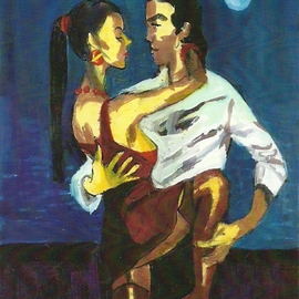 NIGHT LOVERS   3D painting By Harry Weisburd