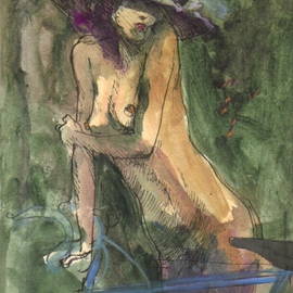Nude With Bicycle By Harry Weisburd