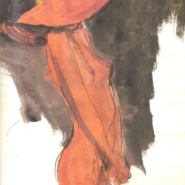 Nude in  Orange Hat By Harry Weisburd