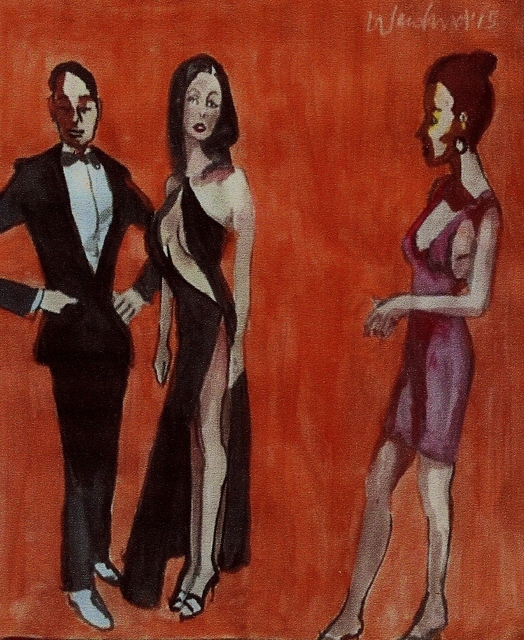 Harry Weisburd  'Two  Women And A Man ', created in 2015, Original Pottery.