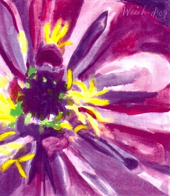 Artist Harry Weisburd. 'Violet Flower' Artwork Image, Created in 2009, Original Pottery. #art #artist