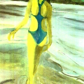 Woman Blue Bikini  3D By Harry Weisburd