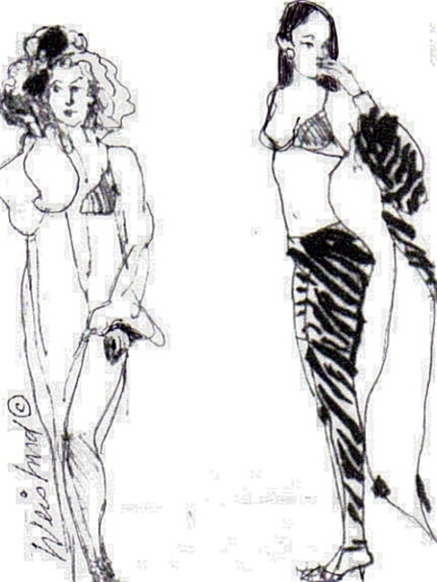 Harry Weisburd  'Woman In Zebra Tights', created in 2007, Original Pottery.