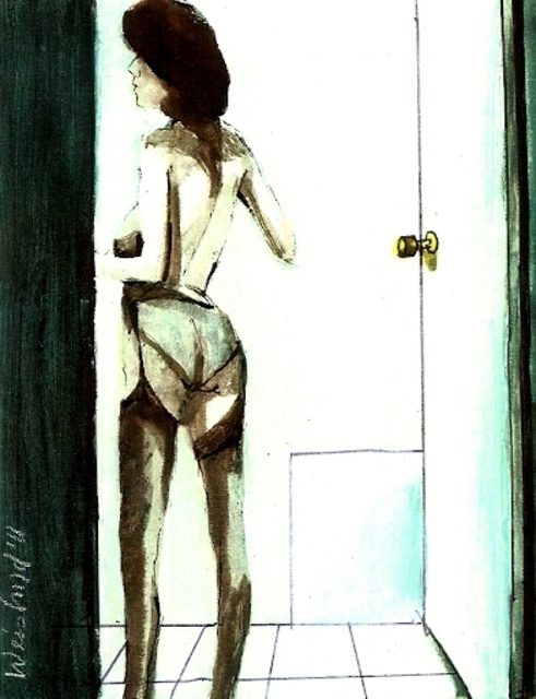 Artist Harry Weisburd. 'YELLOW BATHROOM DOORKNOB' Artwork Image, Created in 2011, Original Pottery. #art #artist