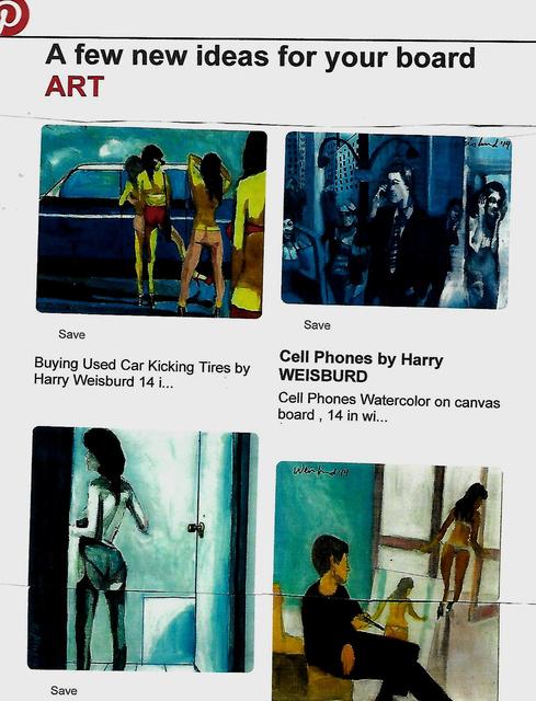 Artist Harry Weisburd. 'Cell Phone Addiction' Artwork Image, Created in 2015, Original Pottery. #art #artist