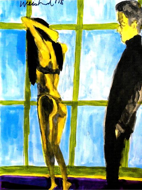 Artist Harry Weisburd. 'Nude By Window' Artwork Image, Created in 2019, Original Pottery. #art #artist