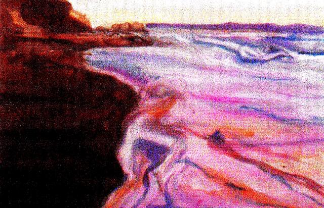 Harry Weisburd  'Sea Goddess Waves', created in 2015, Original Pottery.