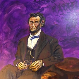 Mark Smith: 'lincoln', 2018 Acrylic Painting, Famous People. Artist Description: President incoln...