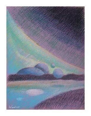 Daniel Wend: 'Perpetua', 2008 Oil Pastel, Cosmic.  Elemental work suggesting the motion of molecules or the cosmos, inner or outer spaces. ...