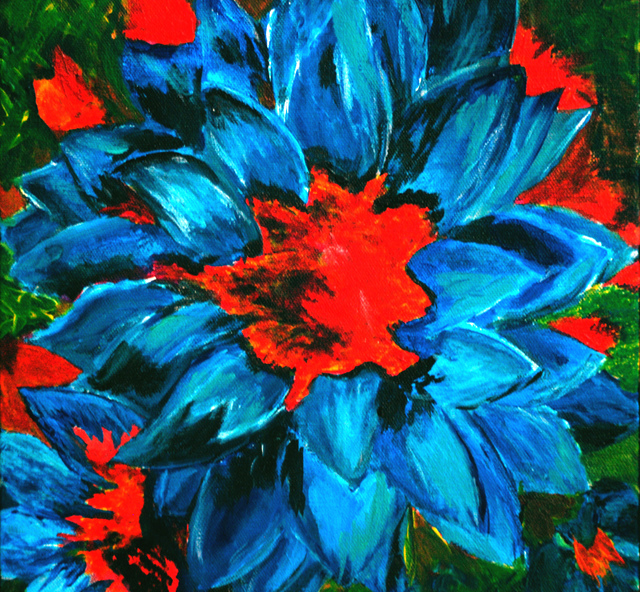 Artist Wendy Goerl. 'Inner Fire Flowers' Artwork Image, Created in 2012, Original Watercolor. #art #artist