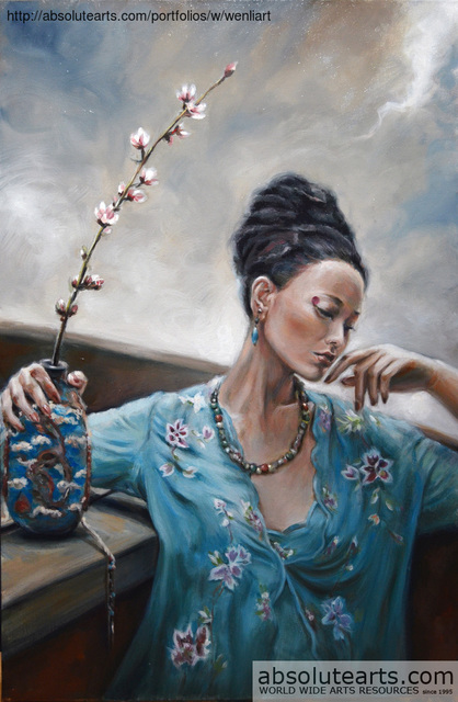 Wenli Liu  'Peach Blossom 02', created in 2013, Original Painting Acrylic.