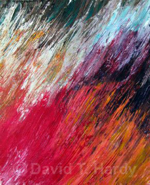 David Hardy  'Flaming Fields', created in 2010, Original Painting Acrylic.