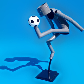 Wichert Van Engelen: 'Arjen Robben', 2014 Steel Sculpture, Figurative. Artist Description:  www. FrozenSteel. nl