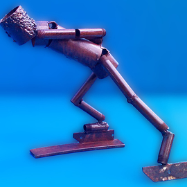 Wichert Van Engelen: 'Klapschaats iceskating', 2014 Steel Sculpture, Figurative. Artist Description:    www. frozensteel. nl