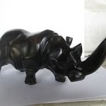 Rhinoceros Made With Ebony Wood, Dimitri Sonkeng