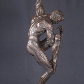 Willem Botha: 'benji the dance of sorrow', 2019 Bronze Sculpture, Figurative. Artist Description: Sculpture Bronze on Stone.  NB PLEASE TAKE NOTE THIS ARTWORK IS AVAILABLE ON ORDER WITH A 6 WEEK LEAD- TIME.  The Dance of Freedom is the First work in the series of my Male Ballet Dancers Collection.  These sculptures have a Limited Edition of 14 ...