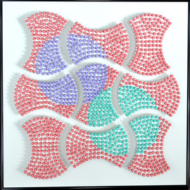 Will Hanlon: 'Apple Cores', 2013 Mixed Media Sculpture, Abstract. Artist Description:       3,000 Custom Painted Push Pins on Foam Board      ...