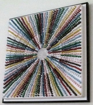 Will Hanlon: 'Espinart', 2012 Mosaic, Abstract.     3,000 Push Pins on Foam Board    ...