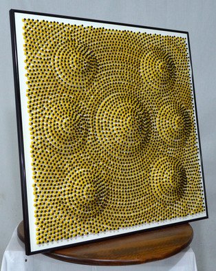Will Hanlon: 'Sand Castles', 2013 Mixed Media Sculpture, Abstract.         6,000 Custom Painted Push Pins on Foam Board        ...