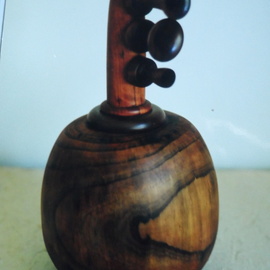 Wilson Sasso: 'trumpeter', 2005 Wood Sculpture, Abstract. Artist Description: Wood turning woods, pine, imbuia and pau- ferro. ...