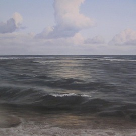 Peter Winberg: 'Calm waves', 2006 Oil Painting, Seascape. Artist Description: This painting is based on a photograph I took during a visit to Thailand. The beach is called Lamai beach and can be found on Koh Samui....